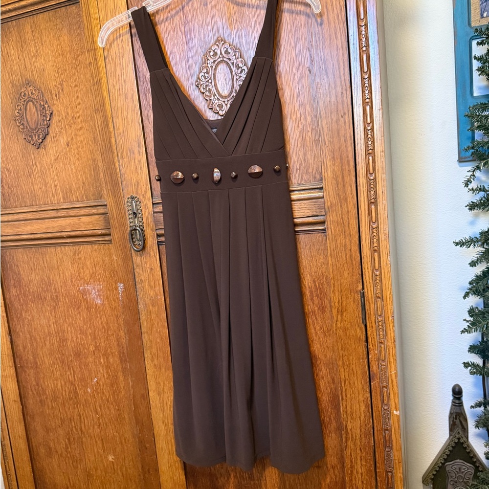 Bisou Bisou Chocolate Brown Midi Dress